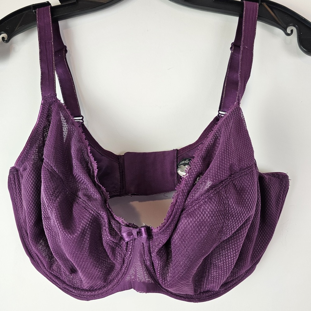 Chantelle Womens Bra 34H Purple C14710 Parisian Unlined Plunge Underwire